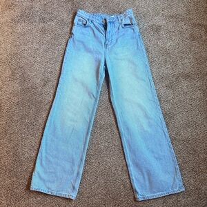 H&M Light Wash Wide-Leg Jeans